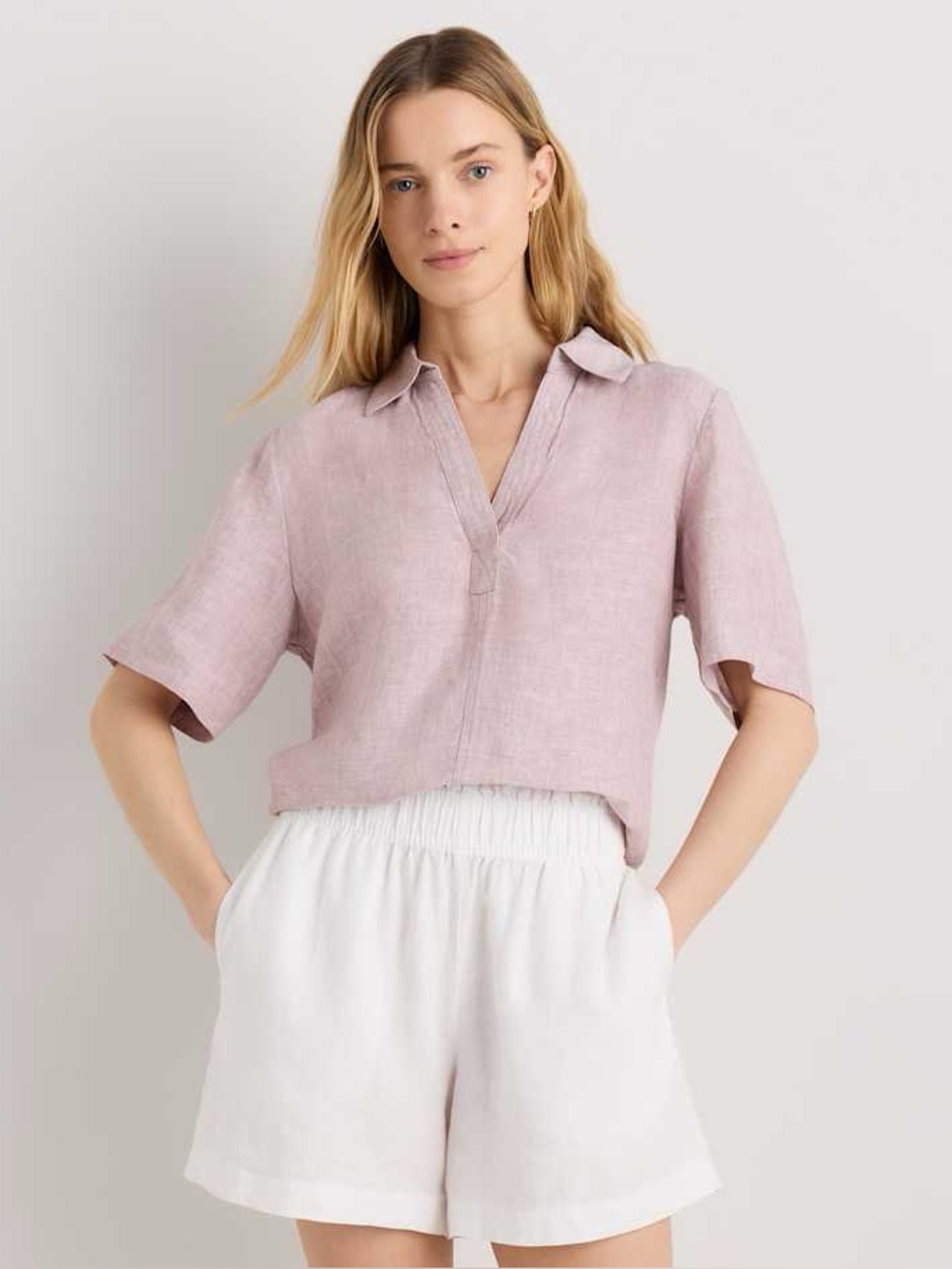 Quince Linen Short Sleeve Top Sz XL